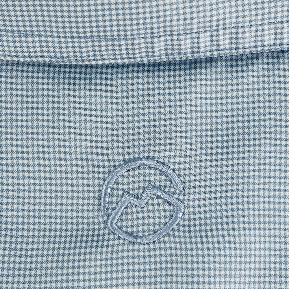 Magellan Men XL Blue White Check Short Sleeve Button Down Relaxed Fish Gear - Picture 12 of 12